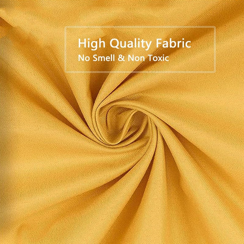 LLSCL Orange Yellow Fabric Shower Curtain Liner with Magnets, Waterproof Hotel Quality, 72 x 72 Machine Washable - Image 4